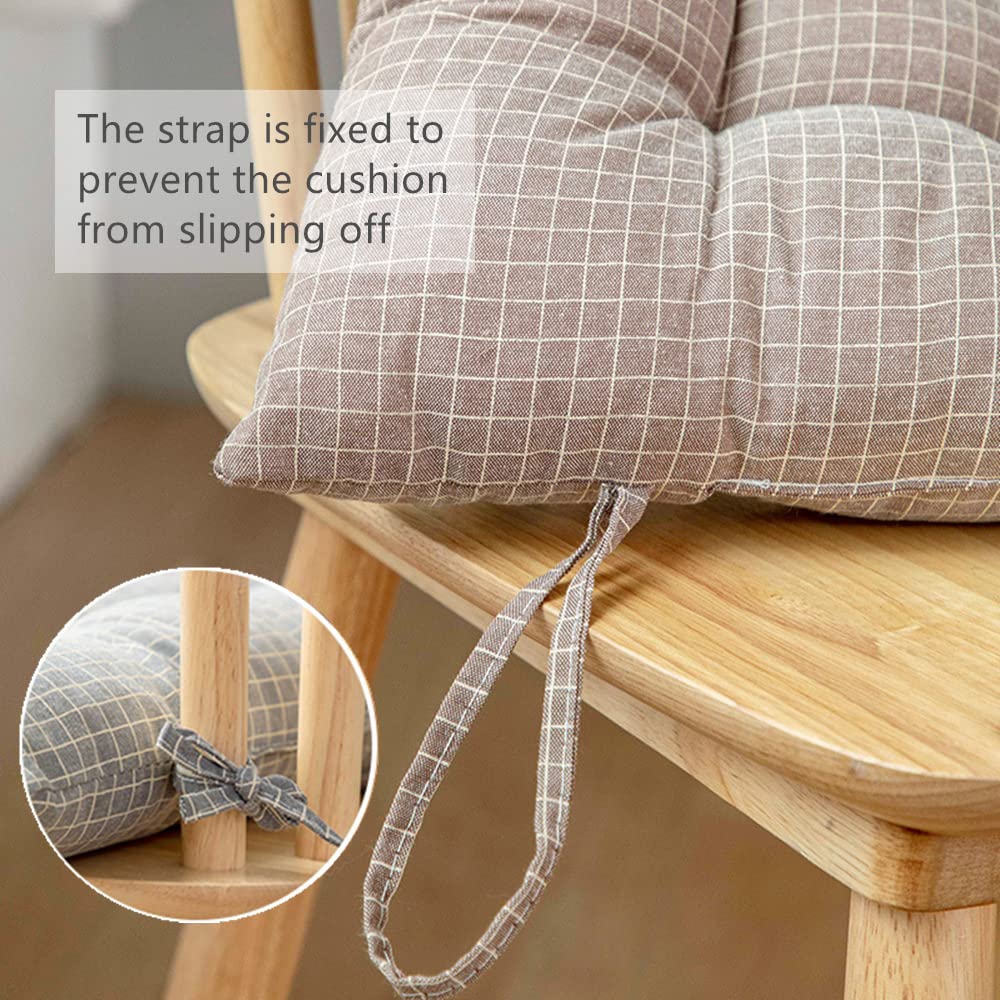 Amazon.co.jp: XIOU シートクッション2/4セット、コットンとリネンの